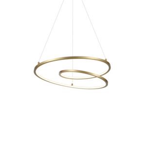  Twist LED Pendant Light in Brass