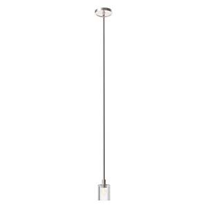 Alora Salita Pendant Light in Polished Nickel And Ribbed Crystal