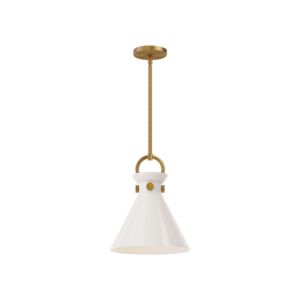 Emerson 1-Light Pendant in Aged Gold