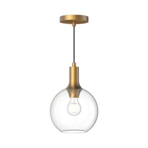 Castilla 1-Light Pendant in Aged Gold with Clear Glass