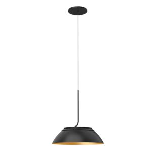 Magellan LED Pendant in Black with Gold