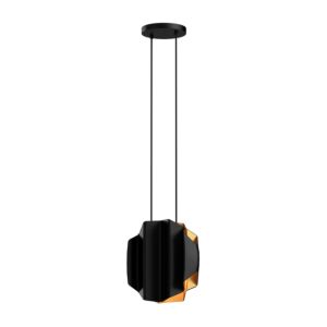 Akira 2-Light Pendant in Black with Gold
