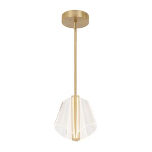 Mulberry LED Pendant in Brushed Gold
