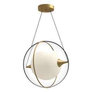 Aries LED Pendant in Brushed Gold