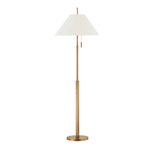 Clic 1-Light Floor Lamp in Patina Brass