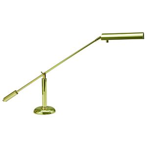 Grand Piano 1-Light Piano with Desk Lamp in Polished Brass