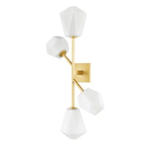 Tring 4-Light LED Wall Sconce in Aged Brass