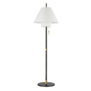 Glenmoore 1-Light Floor Lamp in Aged Brass