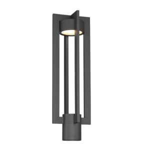 Chamber 1-Light LED Outdoor Post Light in Black
