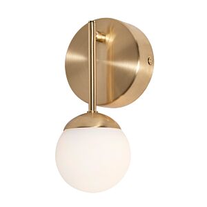 Pearl LED Wall Sconce in Satin Brass