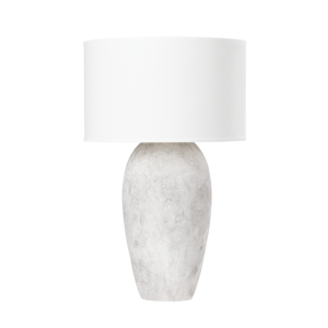 Zeke 1-Light Table Lamp in Ceramic Weathered Grey