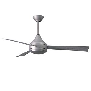 Matthews Donaire 52 Inch Indoor/Outdoor Ceiling Fan in Brushed Stainless with Barnwood Tone