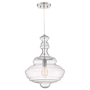 Quoizel Morocco 16 Inch Pendant Light in Polished Chrome
