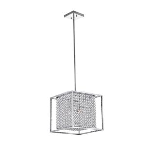 CWI Lighting Cube 3 Light Chandelier with Chrome finish
