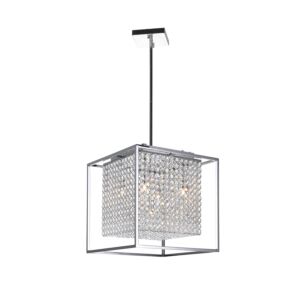CWI Lighting Cube 5 Light Chandelier with Chrome finish
