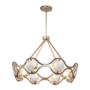 Crystorama Quincy 8 Light 30 Inch Traditional Chandelier in Distressed Twilight