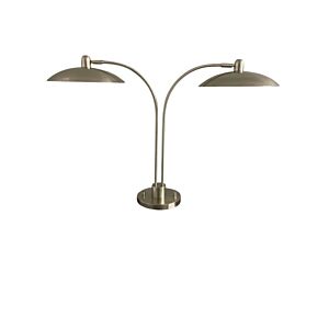 Ridgeline 2-Light LED Table Lamp in Satin Nickel