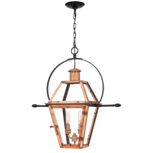 Quoizel Rue De Royal 2 Light 21 Inch Outdoor Hanging Light in Aged Copper