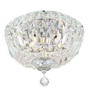  Rosyln Hand Cut Crystal Ceiling Light in Polished Chrome