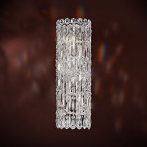 Schonbek Sarella 4 Light Wall Sconce in Stainless Steel with Crystals From Swarovski Crystals