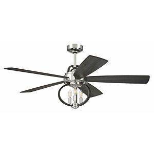 Craftmade Reese 3-Light Ceiling Fan with Blades Included in Polished Nickel