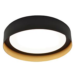 Reveal LED Flush Mount in Black & Gold
