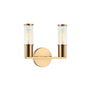 Klarice 2-Light Wall Sconce in Aged Gold