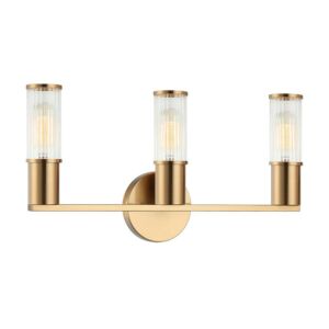 Klarice 3-Light Wall Sconce in Aged Gold