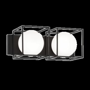 Matteo Squircle 2 Light Wall Sconce In Black