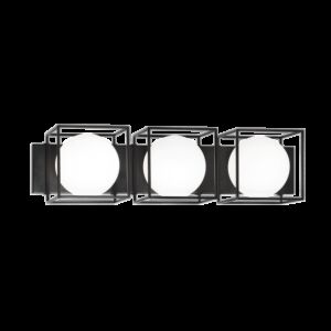 Matteo Squircle 3-Light Wall Sconce In Black