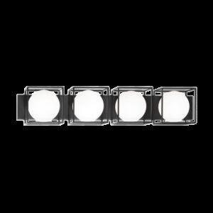 Matteo Squircle 4-Light Wall Sconce In Black