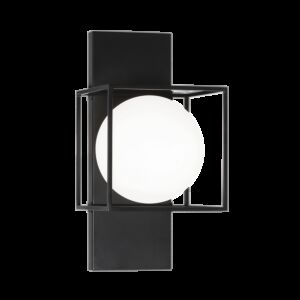 Matteo Squircle 1 Light Wall Sconce In Black