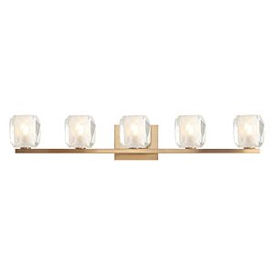 Carleton 5-Light Wall Sconce in Aged Gold Brass