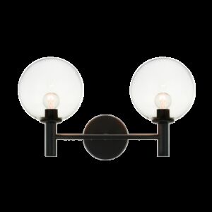 Matteo Cosmo 2 Light Wall Sconce In Black