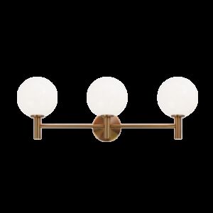 Matteo Cosmo 3-Light Wall Sconce In Aged Gold Brass