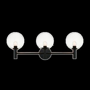 Matteo Cosmo 3 Light Wall Sconce In Black