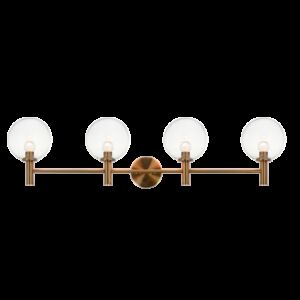 Matteo Cosmo 4 Light Wall Sconce In Aged Gold Brass