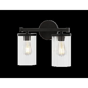 Matteo Liberty 2 Light Wall Sconce In Black