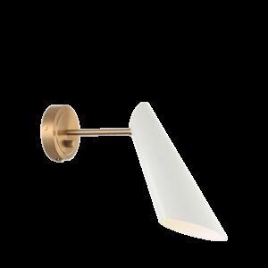 Matteo Butera 1 Light Wall Sconce In Aged Gold Brass With White