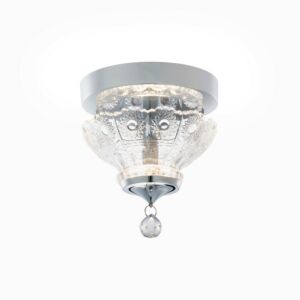 Sterling LED 1-Light LED Semi-Flush Mount Ceiling Light in Polished Chrome