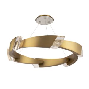Embrace 1-Light LED Pendant in Aged Brass