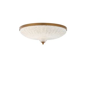 Roma 1-Light LED Flush Mount Ceiling Light in Aged Brass
