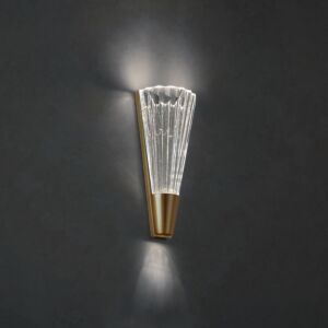 Origami LED Wall Sconce in Aged Brass