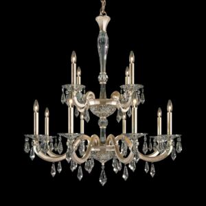 Napoli 12-Light Chandelier in Antique Silver
