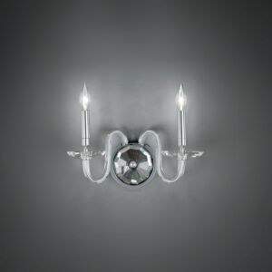 Habsburg 2-Light Wall Sconce in Polished Chrome