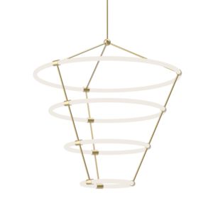  Santino LED Contemporary Chandelier tural Brass