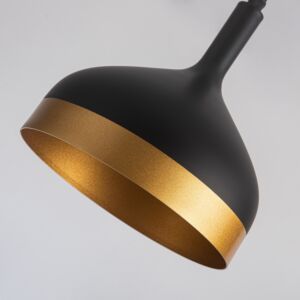 Dash Collection 1-Light Pendant in Black and Gold