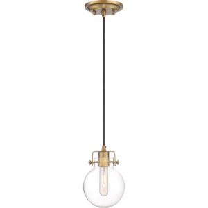 Quoizel Sidwell 6 Inch Pendant Light in Weathered Brass