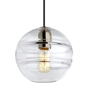 Tech Sedona 2700K LED 7 Inch Pendant Light in Satin Nickel and Clear