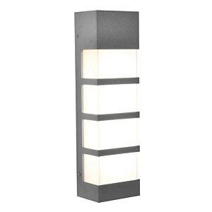 State LED Outdoor Wall Sconce in Textured Grey